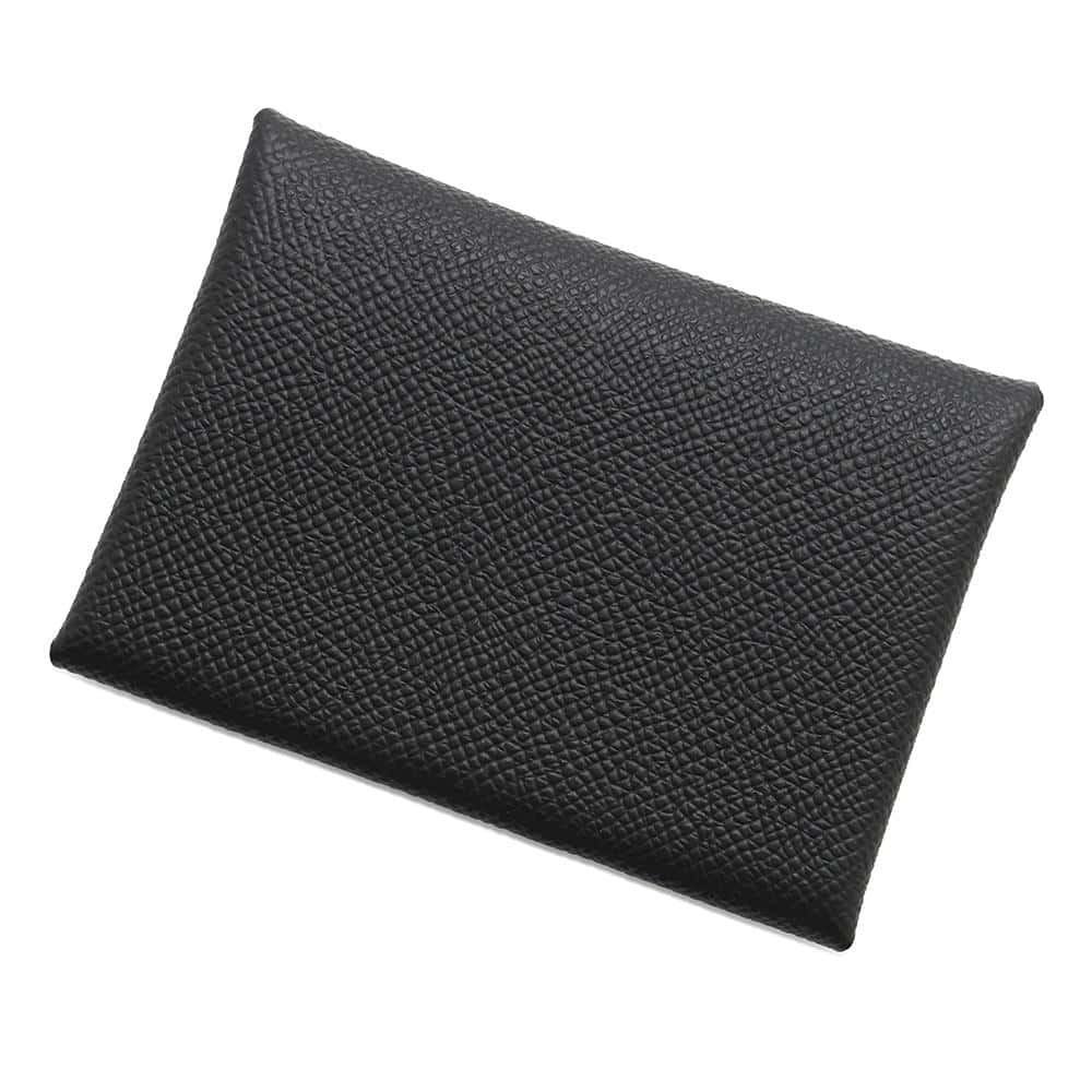 Hermes Calvi Duo Epson Coin Case Black